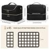 Double Layer Nail Polish Organizer Bag Holds 60 Bottles Large Capacity Nail Supplies Organizer Travel Case Makeup Bag
