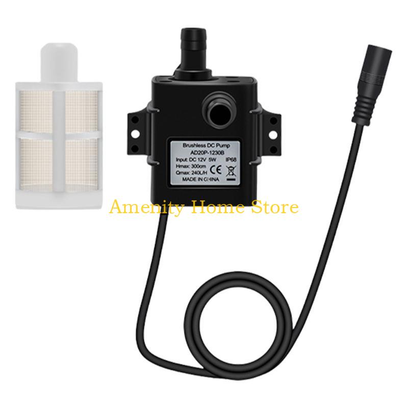 F26C DC12V Маленькие Погружные Водяные 240л/ч Аквариумные Аквариумы Низкий Уровень Шума
