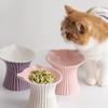 High Foot Dog Food Feeder Anti-Slip Base Cat Feeding Dish Cute Pet Drinking Bowl  Food Feeding