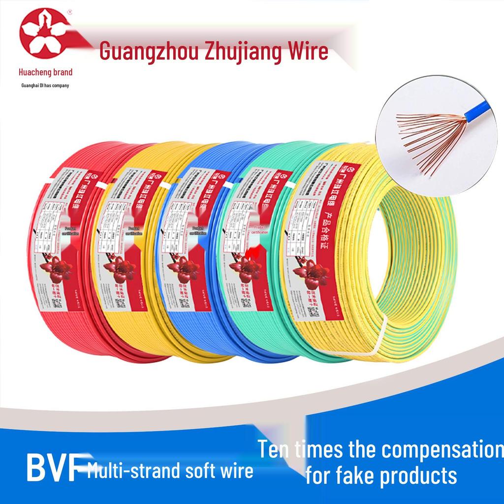 Flame Retardant Flexible Wire & Cable BVR 1/2.5/4/6 Sq. Meter for Home Decoration Use
