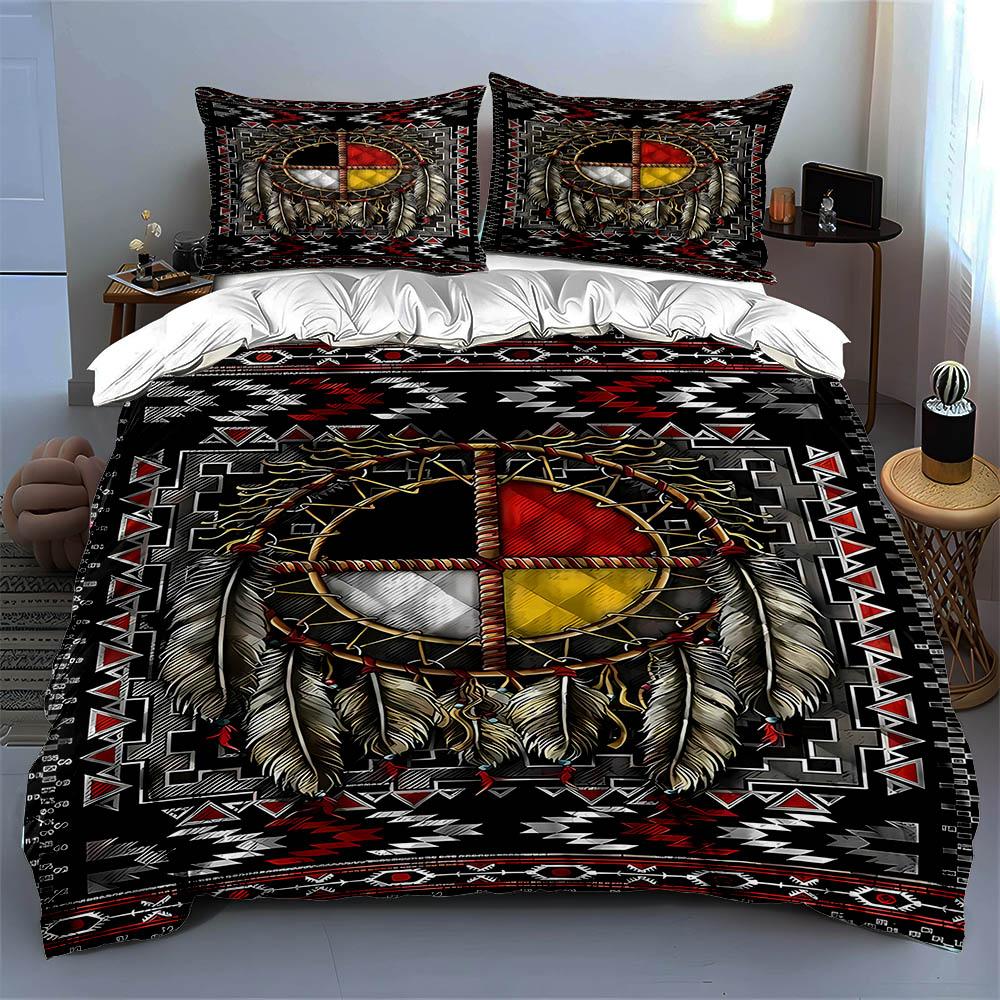 Dreamcatcher tribal design Bedding Duvet cover sets Duvet covers Pillowcases gifts (1 * Duvet Cover 2 * Pillowcases, without duvet insert)