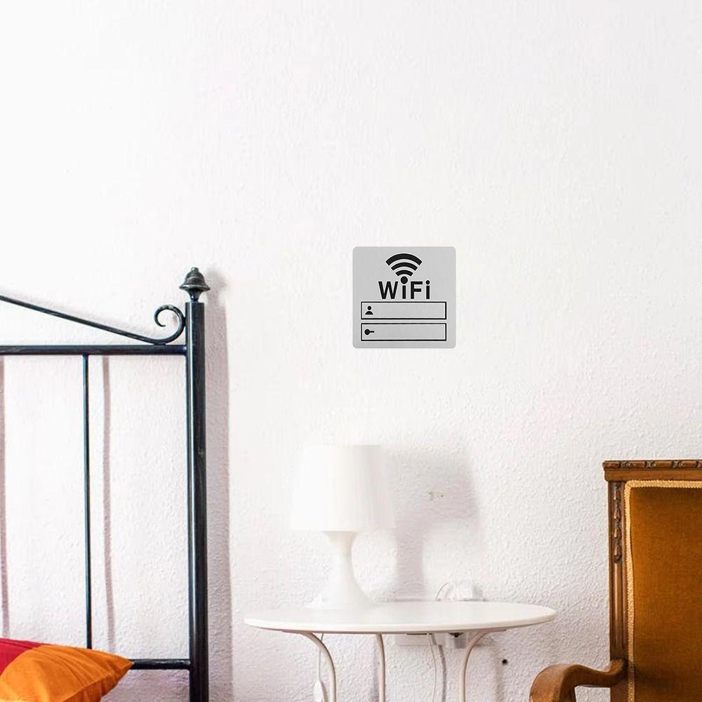 Self Adhesive WIFI Sign 3D Handwriting Account and Password Wifi Notice Board Wall Sticker