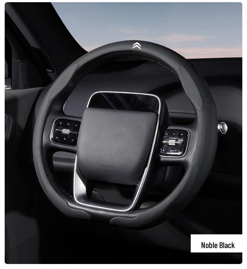 Genuine Leather Steering Wheel Cover for Citroen C4L, C5, Elysee, C6, Sega, C3-XR, Yunyi