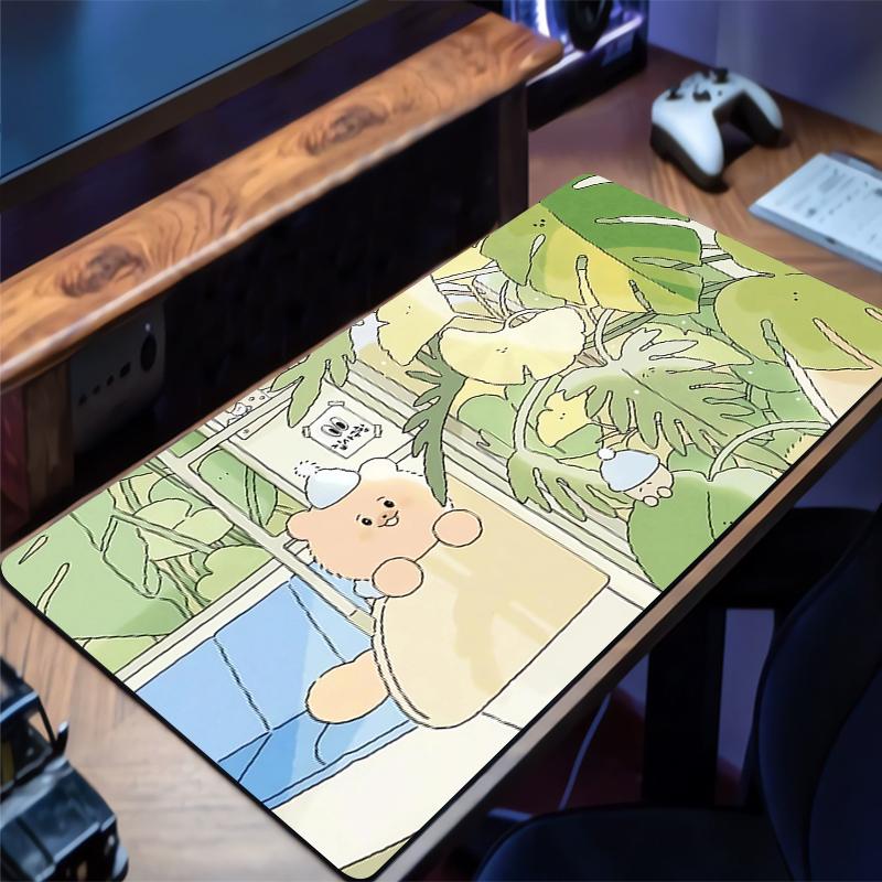 Size Mouse Pad Gaming Mousepad Rubber Mouse Mat Cartoon Squirrel Gamer Extended Desk Mat Mechanical Keyboard Pads Cute Mousepads