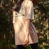 Timberland Повседневная футболка с круглым вырезом и коротким рукавом с принтом на спине и принтом «Пустыня», унисекс, светло-розовая A6CHE-662