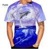 Летняя модная футболка с 3D принтом «Дельфин» для мужчин и женщин, повседневная футболка в стиле хип-хоп с героями мультфильмов, с коротким рукавом