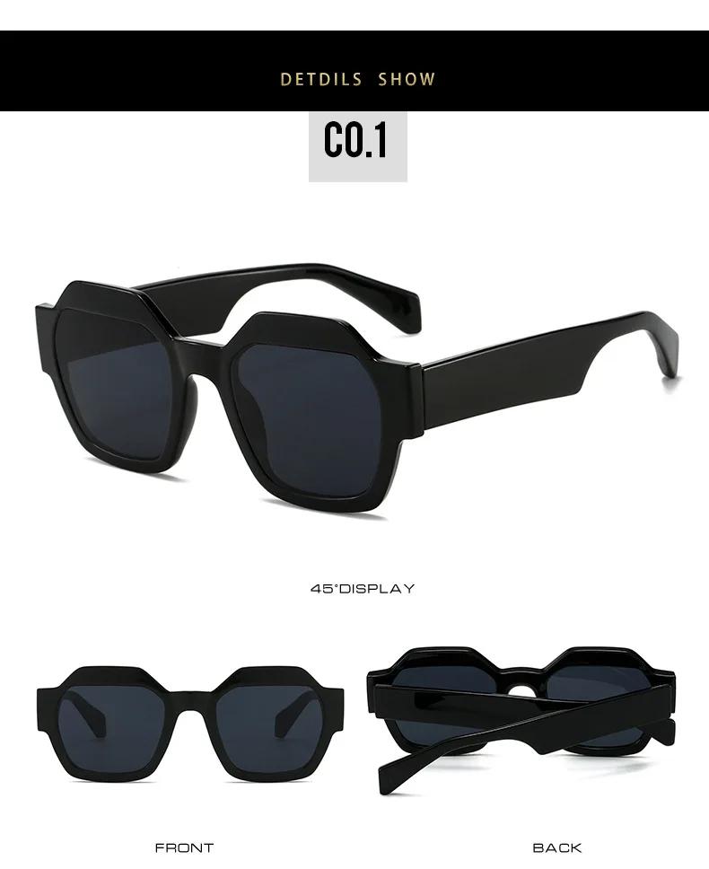 Новые винтажные большие квадратные солнцезащитные очки женские мужские модные ретро оправа с толстыми краями роскошные мужские солнцезащитные очки оттенки УФ400 очки