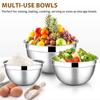 3 шт., салатница из нержавеющей стали, штабелируемая пищевая многофункциональная емкость для мытья овощей, фруктов, яиц, смешивания, контейнер для хранения супа с лапшой