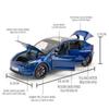 AKX1 1:24 TESLA Model 3 Car Toys  Alloy Diecasts Metal Vehicles Car Model With Sound Light Vehicle Toys For Children Gifts Collection