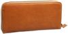 Kanazawaichi 961 Кошелек из растительной кожи на круговой молнии, длинный, верблюжьего цвета, унисекс,