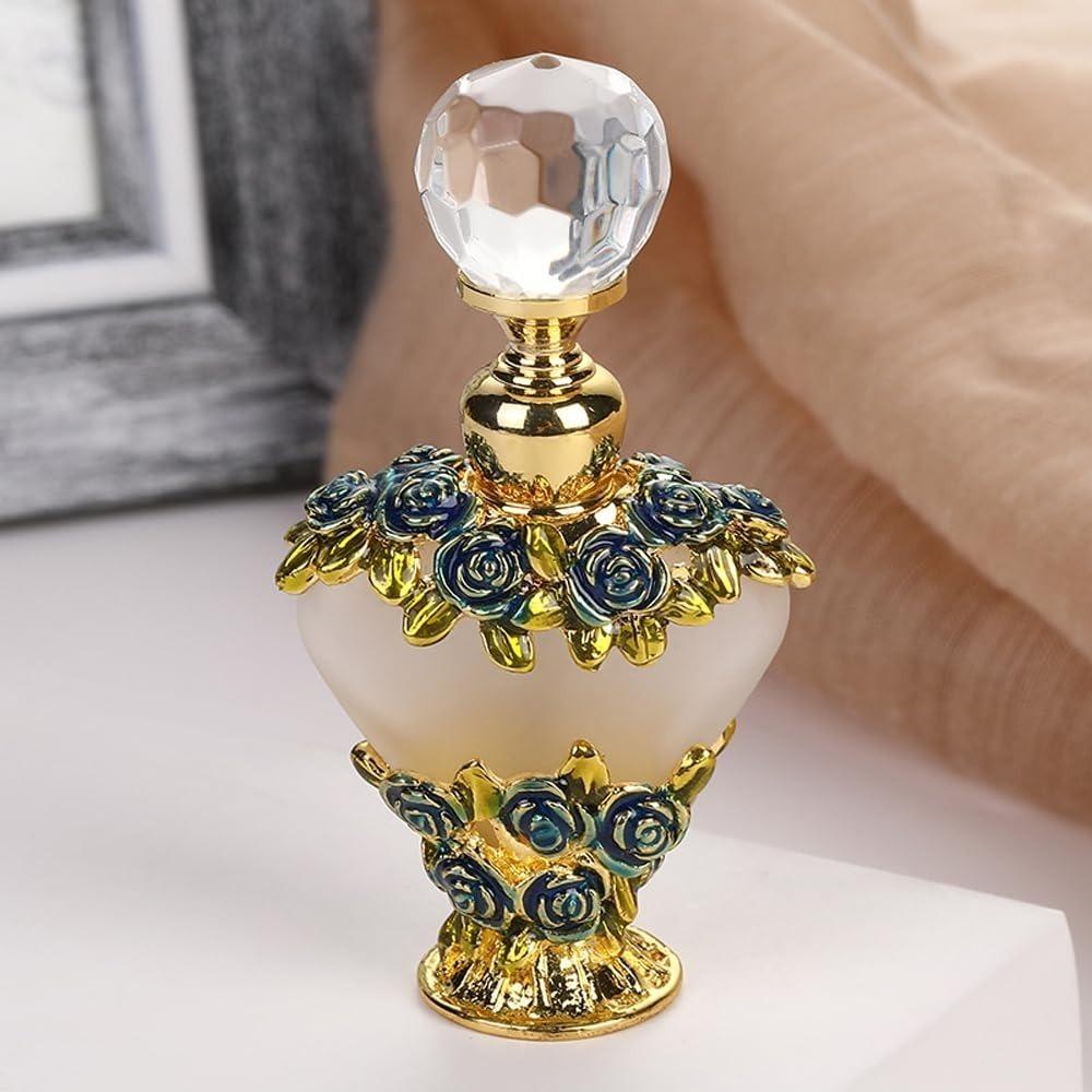 Metal Base Essential Oil Bottle 5/10ML Perfume Bottles Exquisite Glass Bottle Creative Gift