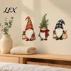 Flexible Christmas Wall Ornaments Gnome Stickers, Removable PVC Waterproof Decals, Self-Adhesive Goblin Decals Peel And Stick Art Decor for