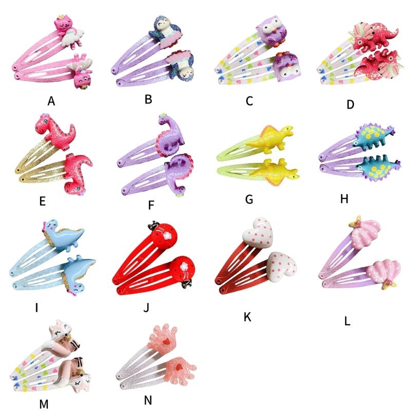 1 пара мультяшных заколок для волос в стиле фэнтези, роскошные праздничные детские заколки для волос, аксессуары для волос