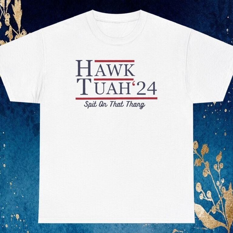 Футболка Hawk Tuah 24 Spit On That Thang Унисекс Хлопок Короткий рукав S-5XL Унисекс Футболка