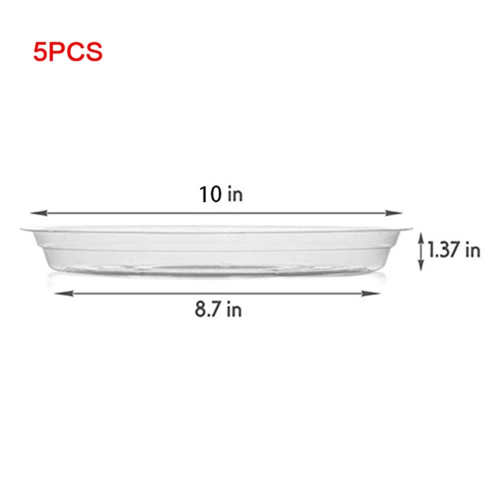 5Pcs Clear Plant Plates PET Plants Saucer New Flower Pot Tray Indoor