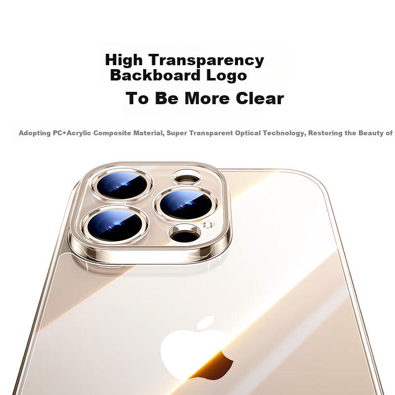 UGreenIPhone 16 Pro Max Case, Air Cushion Shockproof Ultra-Thin Heat Dissipation Transparent Lens Full Protection Soft Edge Hard Back for 16 Pro Max