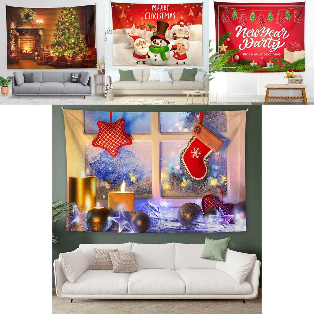Рождественский гобелен, фоновая ткань для домашнего декора и реквизит для фотосъемки