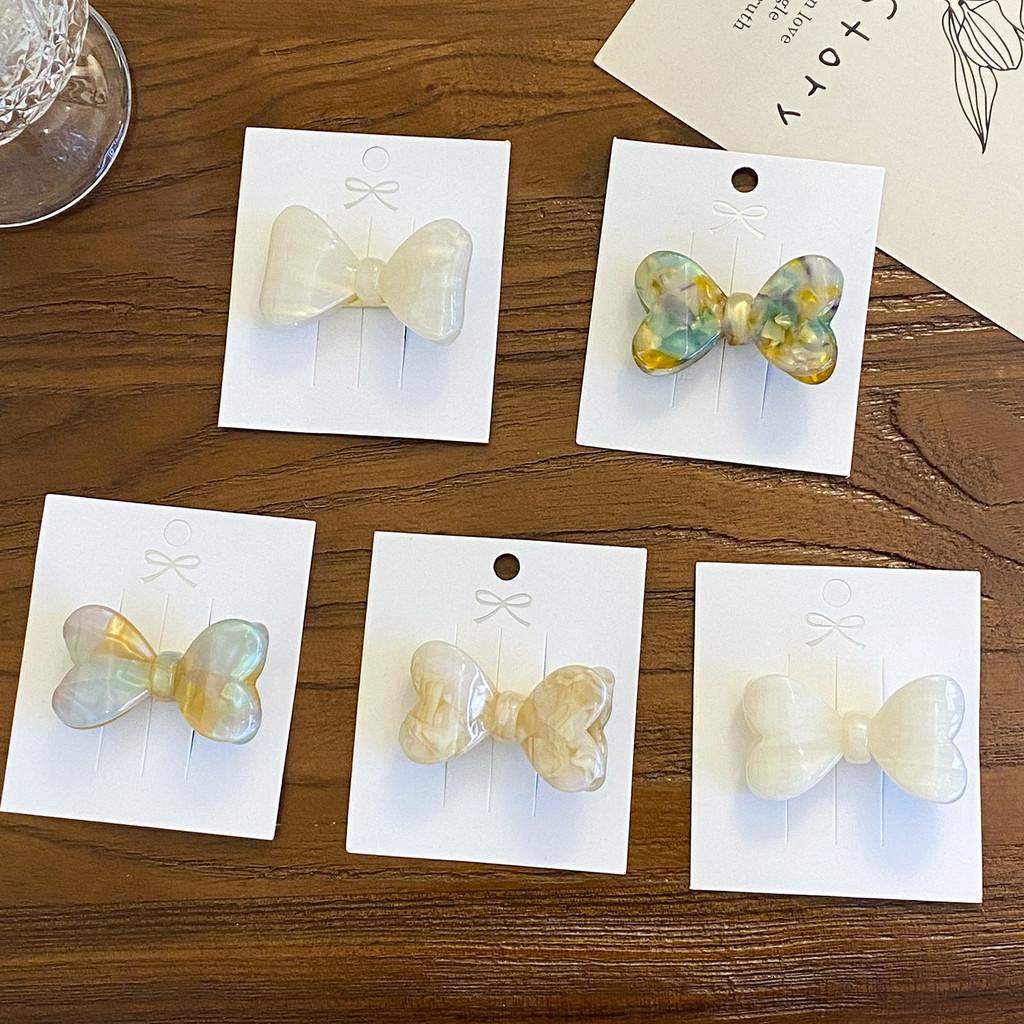 Очаровательная разноцветная заколка для волос с бантом в виде сердца для женщин Стильные и универсальные аксессуары