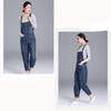 Women Casual Denim Jumpsuit Overalls Fashion Streetwear Casual High Waist Pockets Front Full Length Romper Playsuit Plus Size