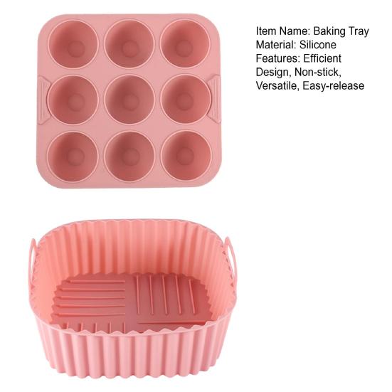 Подложки для фритюрницы, силиконовая корзина, квадратный противень для духовки для равномерного нагрева, термостойкие формы для тортов для творческой кулинарии