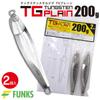 FUNKS TG Plain Tungsten Jig 200 г x 2 шт. Неокрашенный металлический Jig Solid x 2 (200г штук)