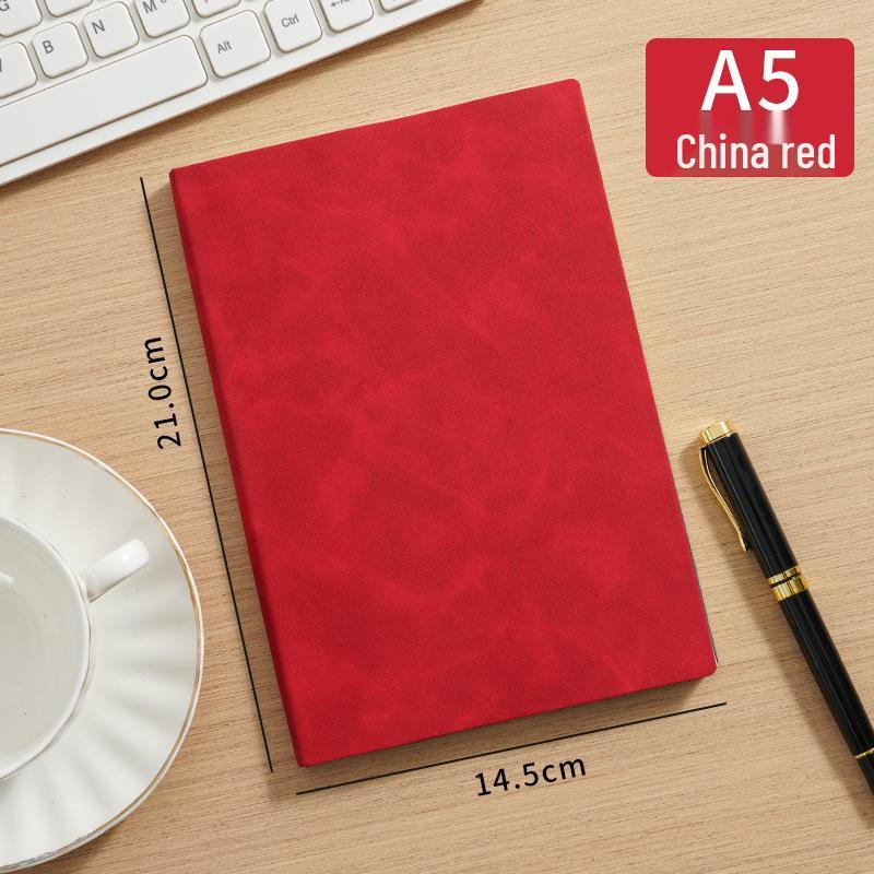 Personalized A5 Soft Leather Notebook Gift Set - Elegant Business Diary with Buckle