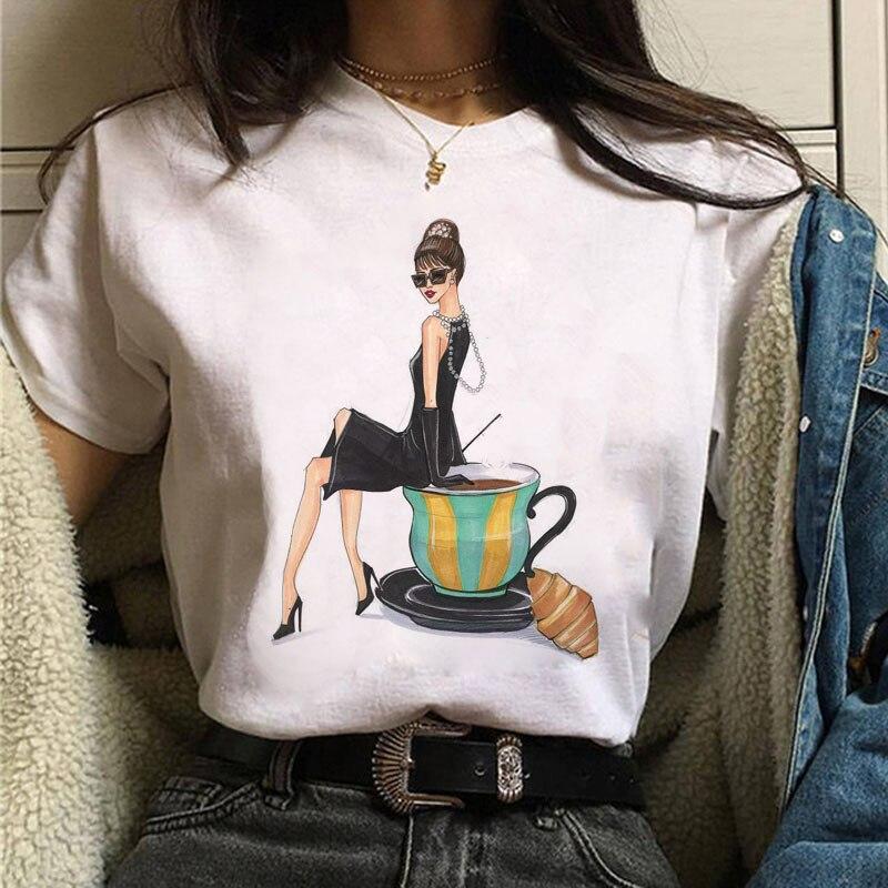 Summer Trend Letter Print Fashionable Loose Round Neck Pure Cotton Short Sleeved Top T-Shirts Women’s