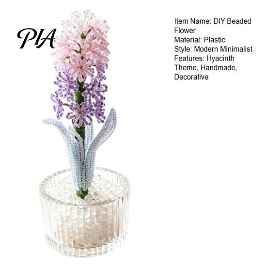Beading Flower Art Crafts Set DIY Beaded Hyacinth Kit, 3D Set, Handmade Floral Themed Kit for Kids Adults Beginners