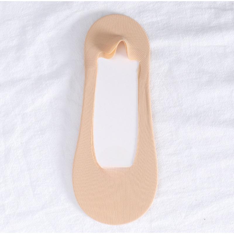 Women's New Summer Shallow Mouth Invisible Silicone Non Slip with Invisible Ice Silk Boat Socks