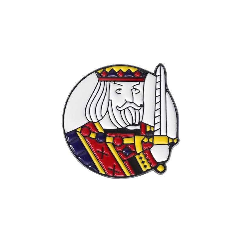 Брошь-карточка из покерной серии: Пики, Трефы, Бубны, Черви Металлический значок на лацкан.