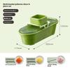 Vegetable Slicer with Collect Basket Potato Shredder Grater Non-slip Base Kitchen Tool for Fast Food Preparation