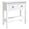 VidaXL Console Table White 75x35x75 Cm Solid Pine Wood 814620