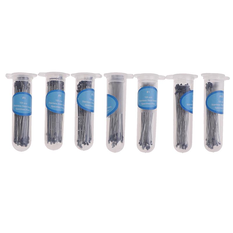 100шт булавки для насекомых образец иглы из нержавеющей стали для школьной лаборатории энтомологии