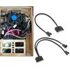 CRJ 15-Pin Male SATA to 1/2 Fan Sleeved Power Adapter Cable 3 Pin/4 Pin Laptop Motherboard CPU Fan Extension Cable