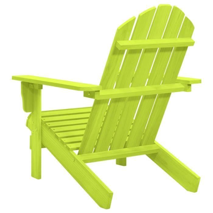 VidaXL Adirondack Garden Chair Solid Fir Wood Green 315876