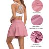 CHARMLEAKS Женская спортивная юбка с эластичной резинкой на талии, спортивная нижняя часть с внутренними шортами