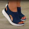 2024 Summer Women Sandals Solid Color Mesh Wedge Shoes Hollow Out Casual Ladies Open Toe Slip-on Platform Female Sandalias Mujer