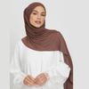 Jersey Modal Hijab Shawl Solid Color Muslim Hijab Woman Cotton Head Scarf Elastic Islamic Turban Crimping Headwraps Cape