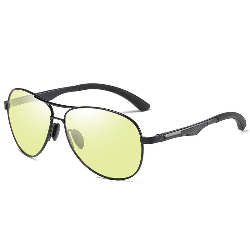 aoron Polarized Night Vision Sunglasses Metal Sunglasses Men's and Women's Fashion Color-changing Glasses Toad Glasses