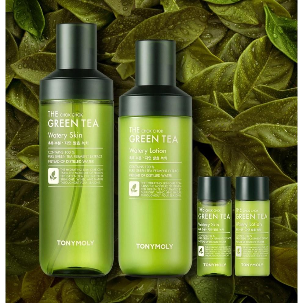 TONYMOLY Набор для кожи The Chok Chok Зеленый Чай Водянистый Кожа и Лосьон, 2 Набора