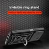 KEYSION Shockproof Armor Case for ZTE Blade A55 A35 Silicone+PC Slide Camera Protection Ring Stand Phone Cover for Blade A35 A55