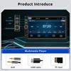 2 Din Car Audio Car Stereo Bluetooth с Android Hodozzy 7-дюймовый экран 2 Din Dual Din Car Radio с эквалайзером USB AUX Car Multimedia Backup Camera CarPlay,