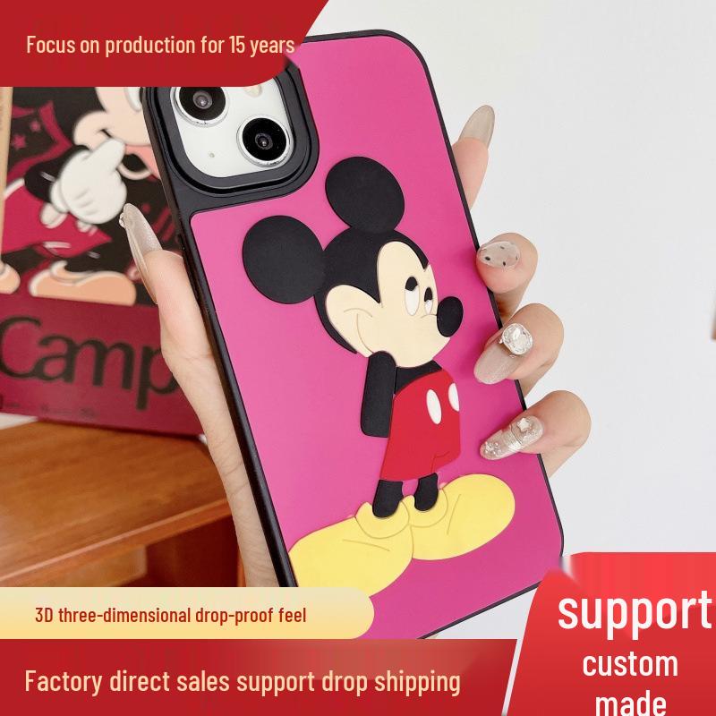 3D силиконовый чехол для телефона Микки Маус для Apple 15 Pro Max, 11, 12 Pro