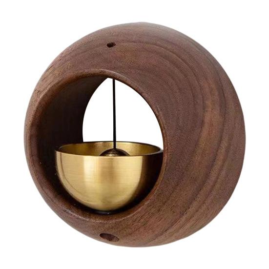 Деревянный латунный колокольчик для владельцев магазинов с громким звуком, подвесной колокольчик для входной двери, подвесная музыка ветра, магнитный дверной звонок для открытия двери, украшение для входа в магазин, домашний офис