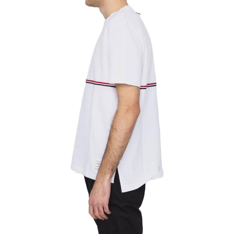 THOM BROWNE Rwb Striped Crewneck T Shirt Unisex MJS221A-J0058-100