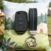 Key Fob Cover for VW Polo Golf Passat Tiguan Octavia MK7 B7 B8 with Keychain Anti-Scratch Guard Shockproof Protection Soft Grip Texture