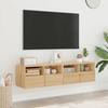 VidaXL Wall-mounted TV Cabinets 2 Pcs Sonoma Oak 60x30x30cm Engineered Wood 836859