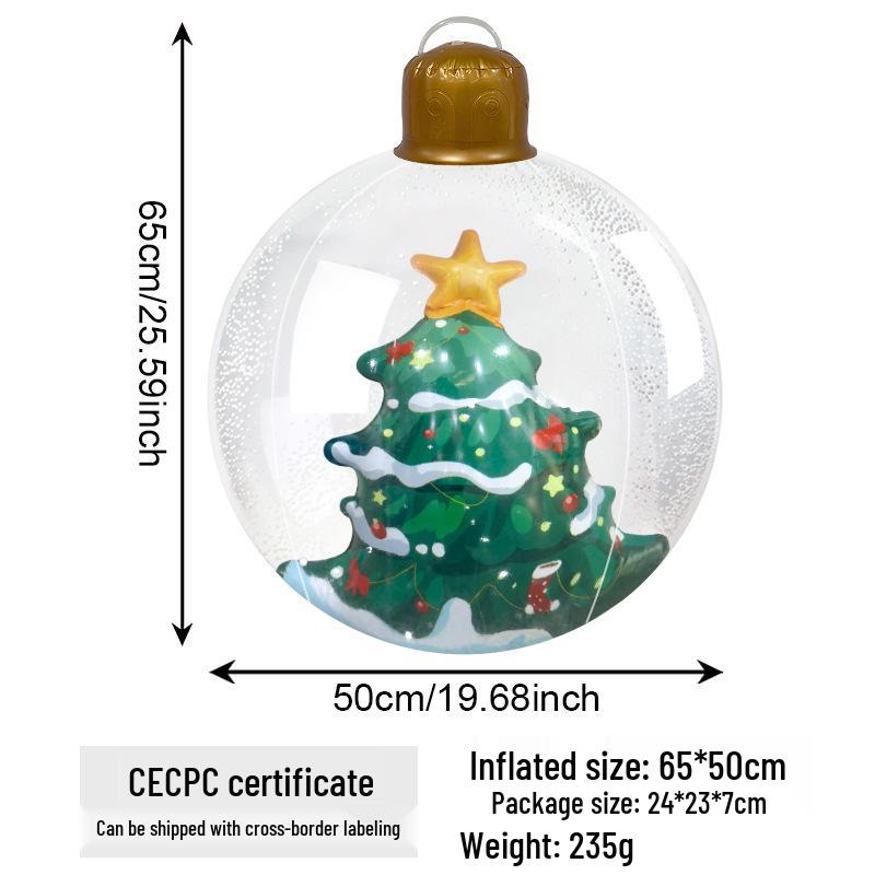 Надувной уличный рождественский шар для украшения вечеринок и дворов