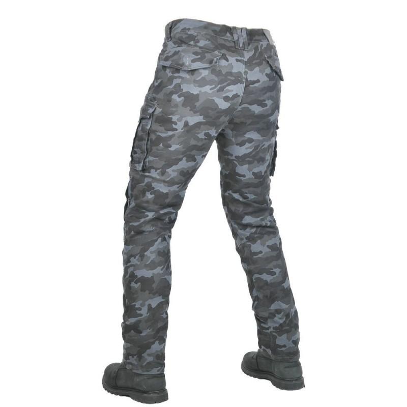 Mens Camo Motorcycle Riding Pants Multi-pocket Breathable Durable Off-road Biking