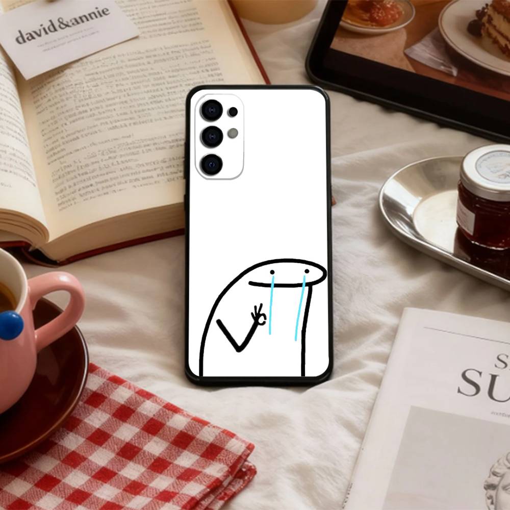 F-Flork M-Мем Чехол для телефона для Samsung S 25,24,23,22,30,21,10,9,Ultra,Plus,Lite,FE,4,5 G Мягкий черный чехол